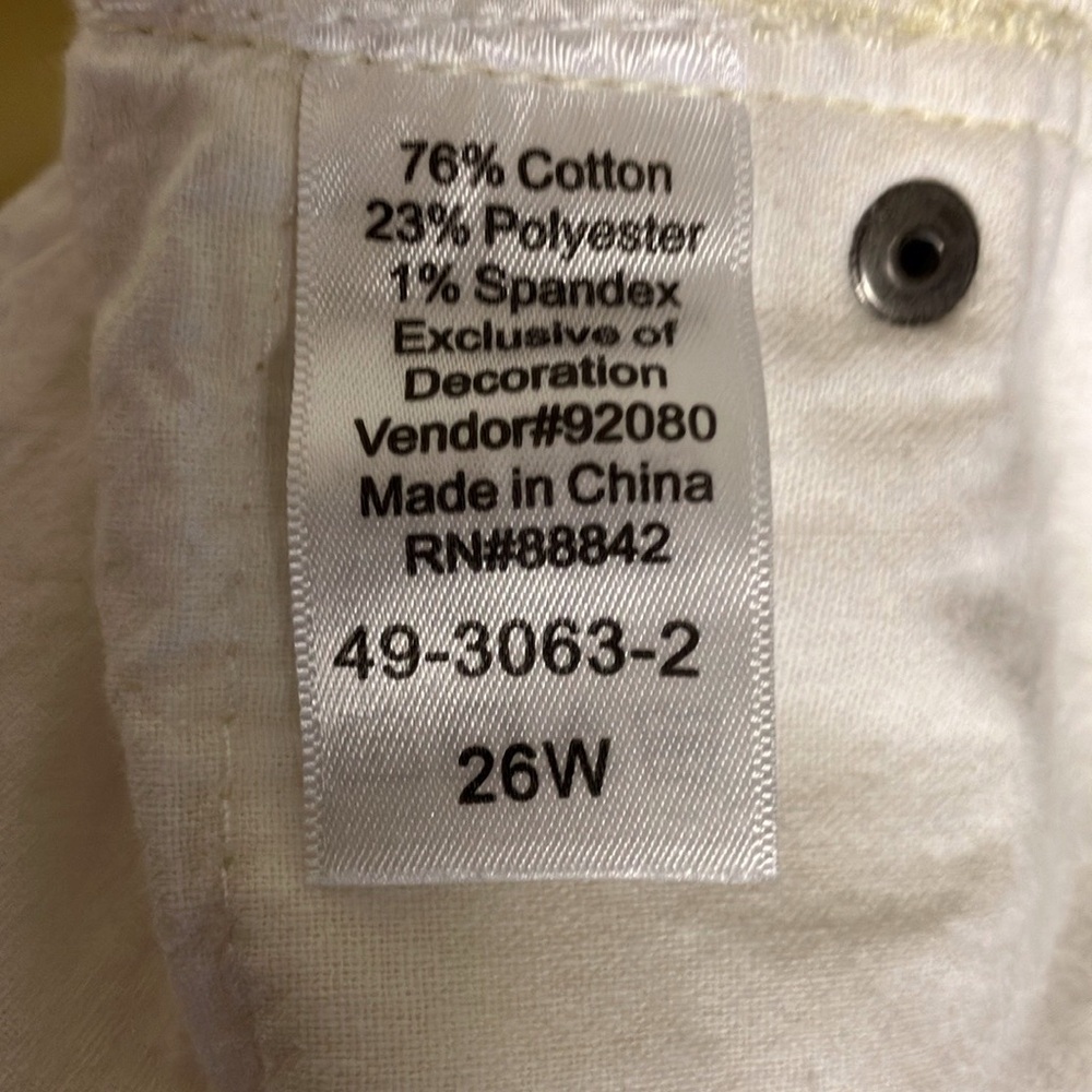 Denim 24/7 light yellow jeans straight leg 26w - Picture 5 of 8